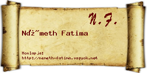 Németh Fatima névjegykártya