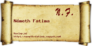 Németh Fatima névjegykártya