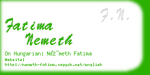 fatima nemeth business card